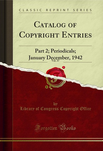 Catalog copyright entries - of,
