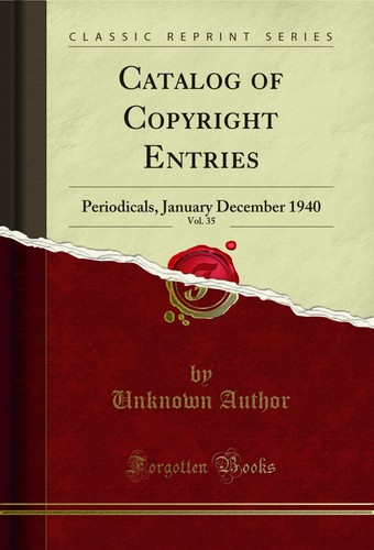 Catalog copyright entries - of,